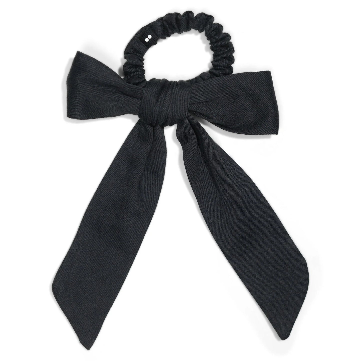 Satin Bow Scrunchie Black