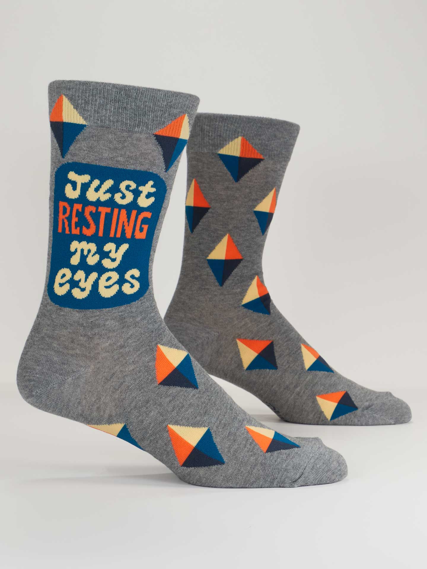 Blue Q Resting My Eyes Men's Crew Socks