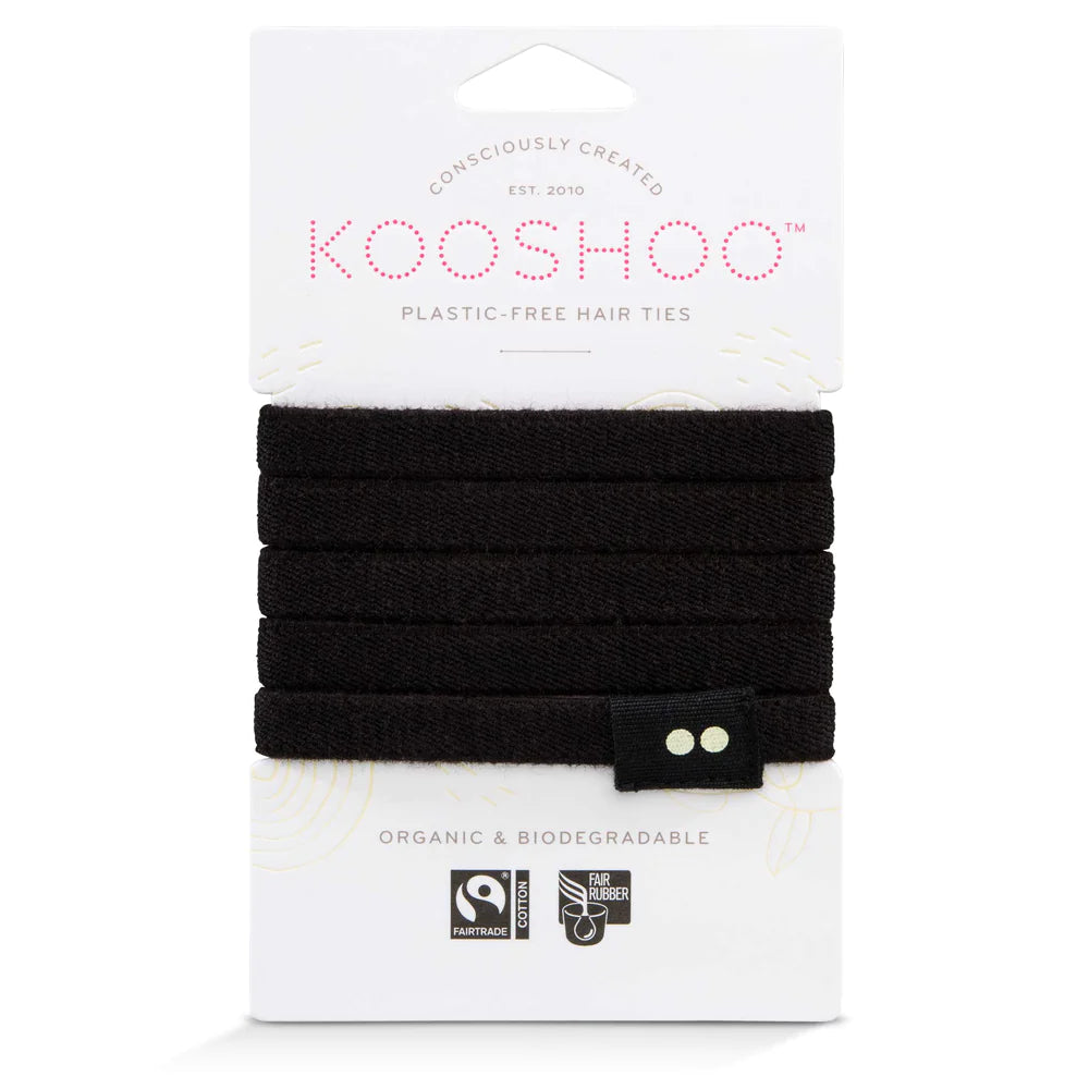 KOOSHOO Flat Hair Ties Black