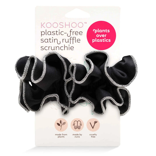 Tuxedo Ruffle Scrunchie