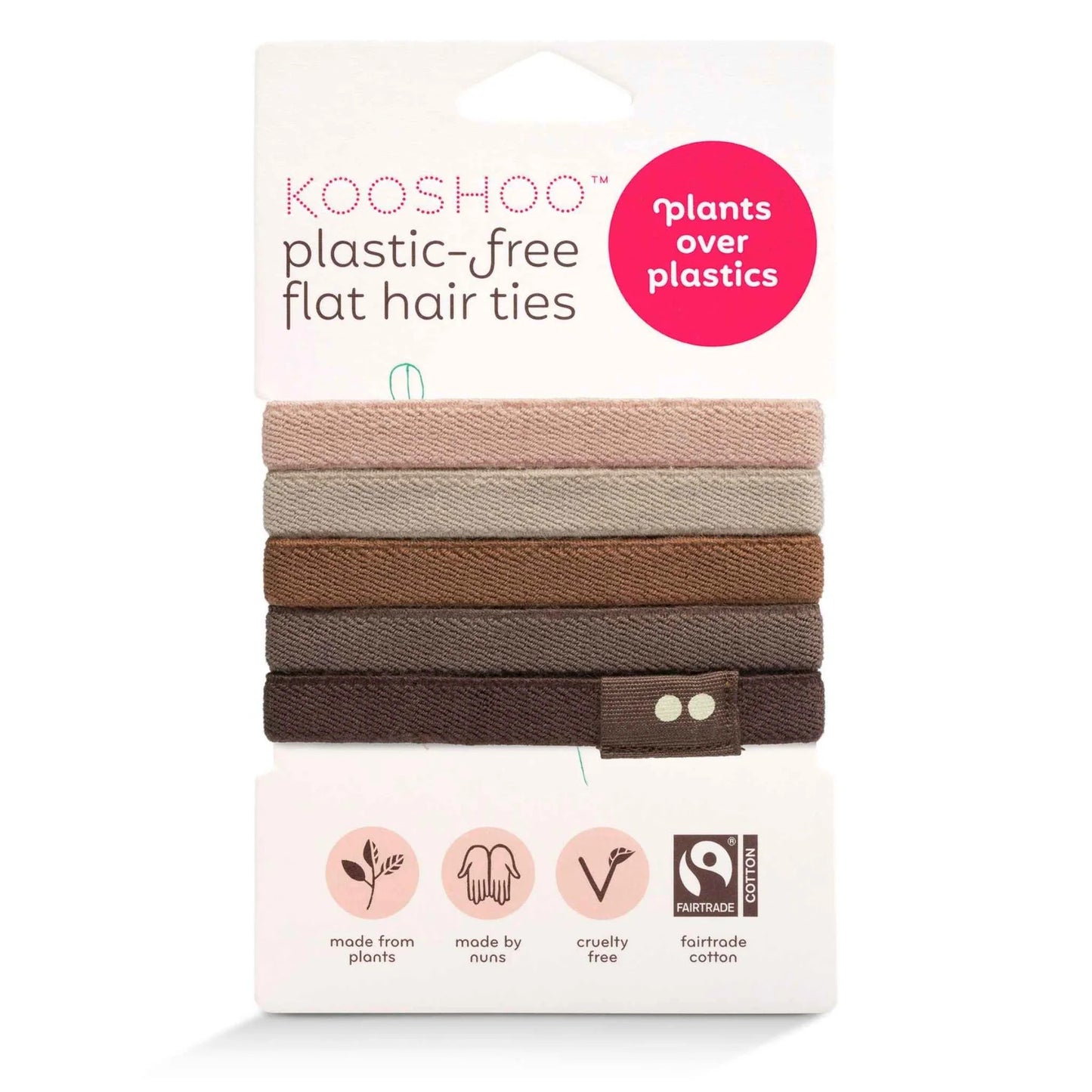 Flat Hair Ties Earth Tints