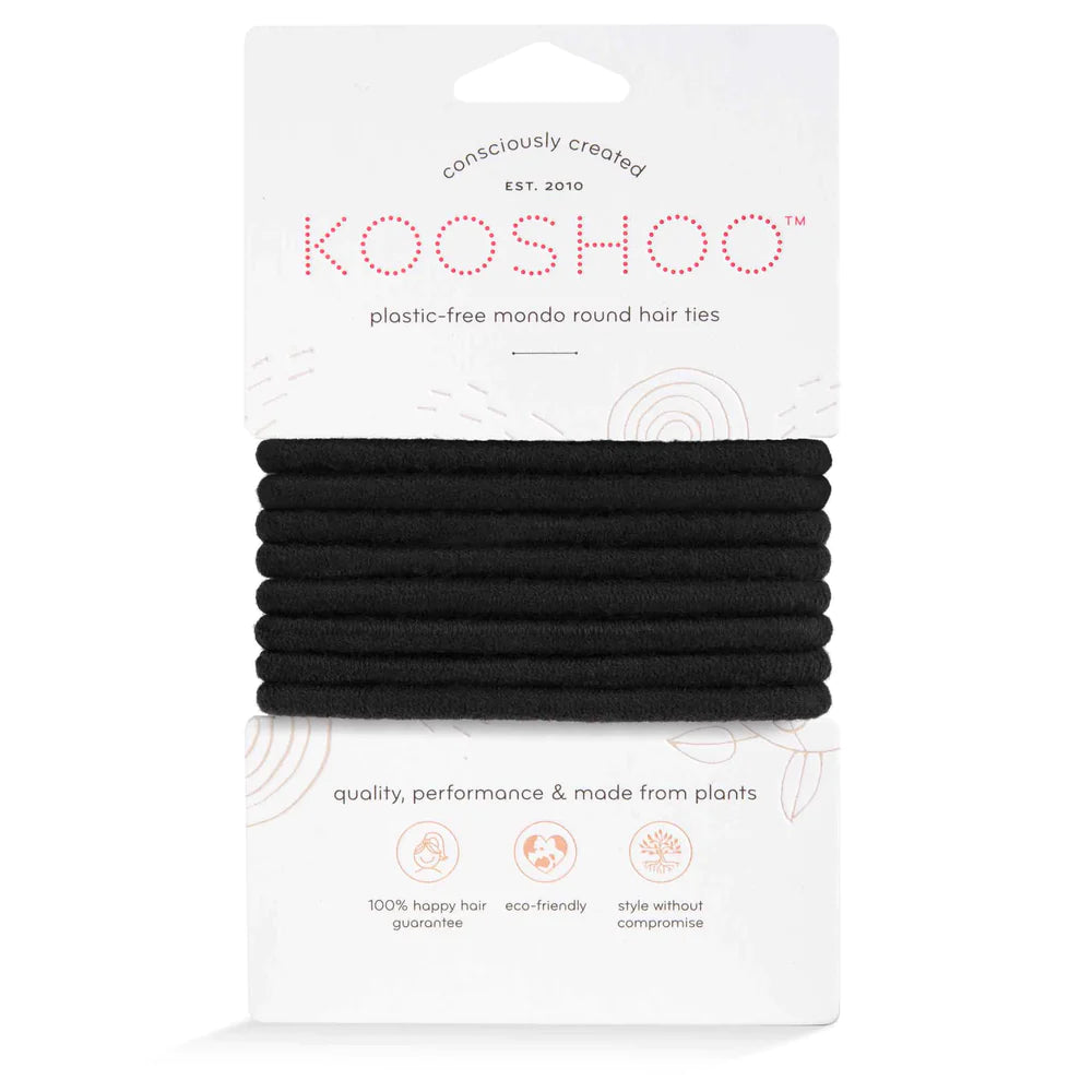 KOOSHOO Round Hair Ties Black