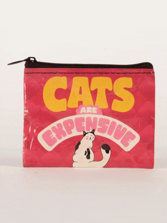 TVS Blue Q Cats Are Expensive Coin Purse