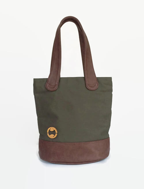 Bergen Tote Indigo and Gunmetal by Canopy Verde