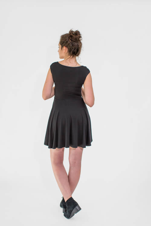 Fiona Skater Little Black Dress by Devinto
