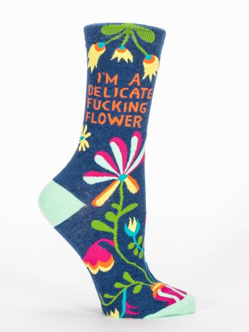 the-v-spot_im-a-delicate-fucking-flower-crew-socks_blue-q