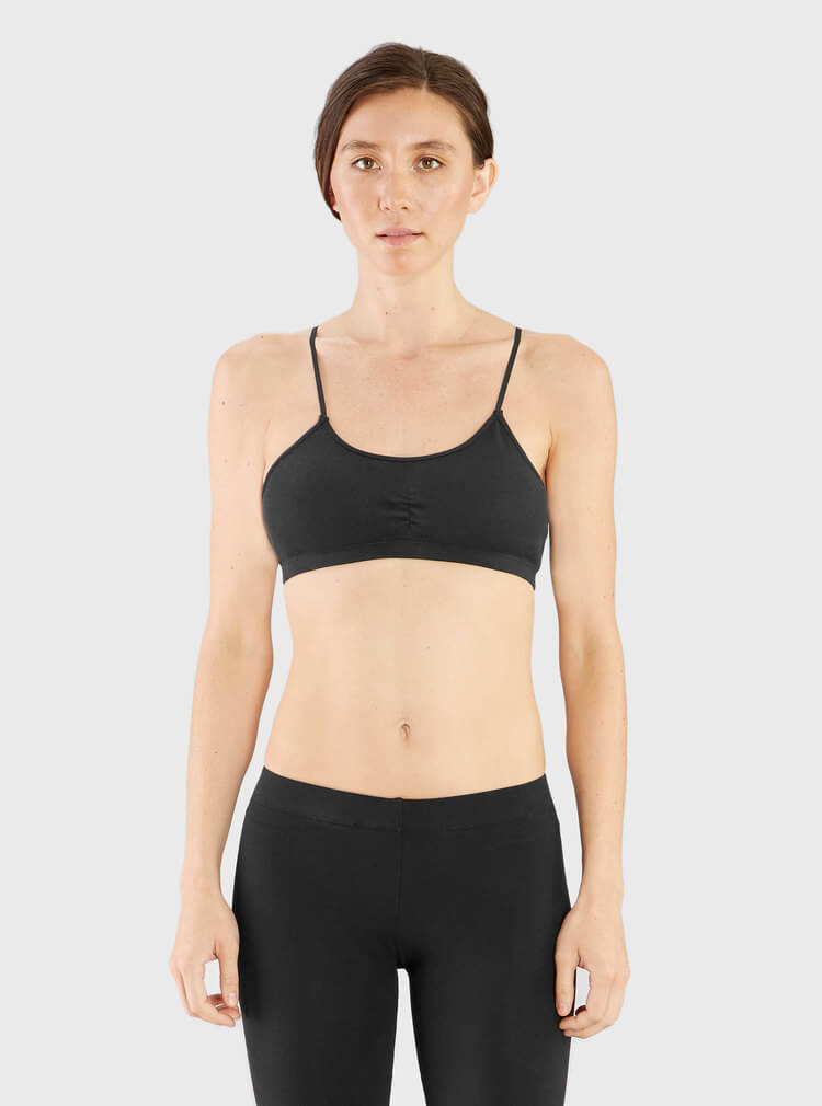 The V Spot_Ruched Bralette Black_Miakoda