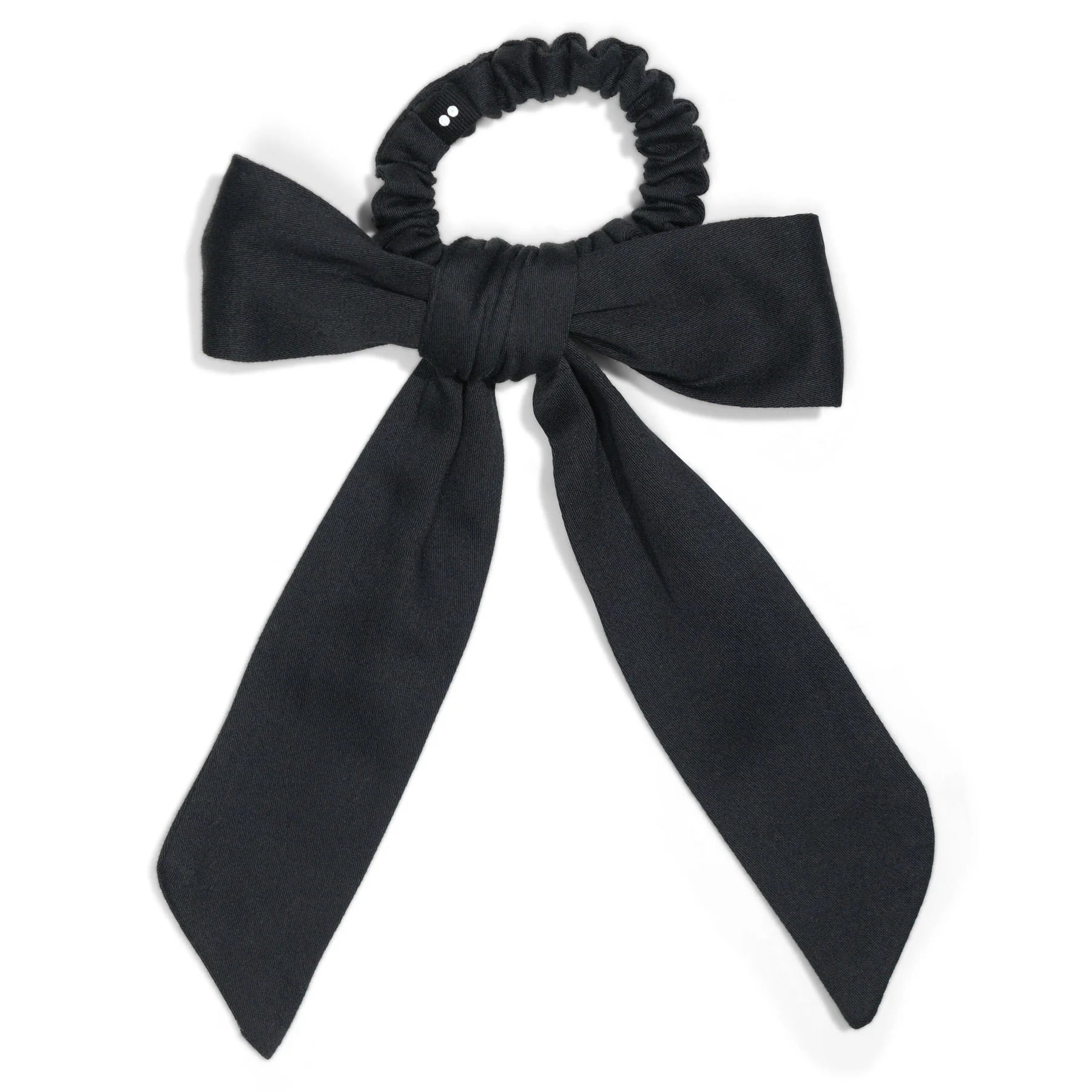 Satin Bow Scrunchie Black