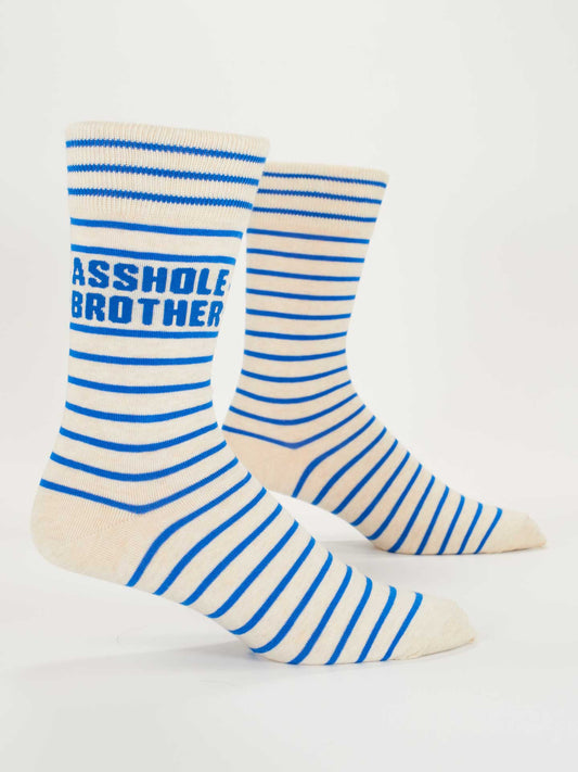 Blue Q Asshole Brother Men's Crew Socks