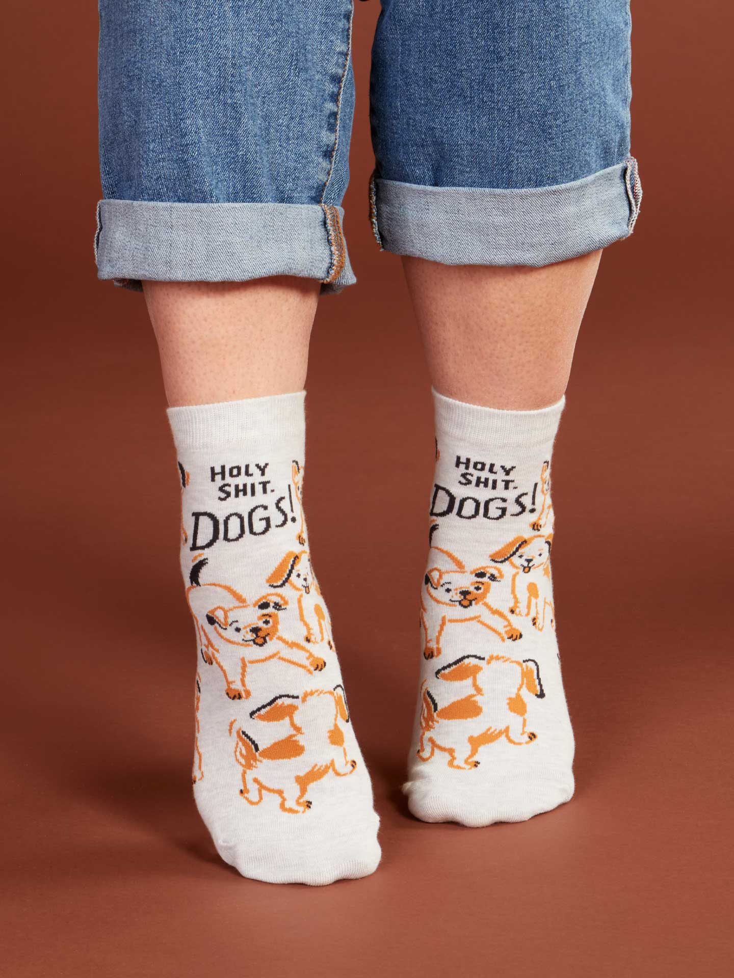 Blue Q Holy Shit Dogs Ankle Socks