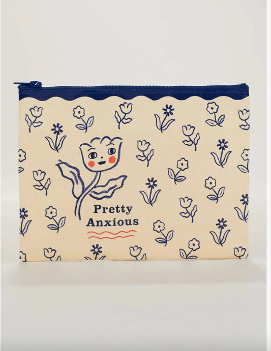 Blue Q Pretty Anxious Zipper Pouch