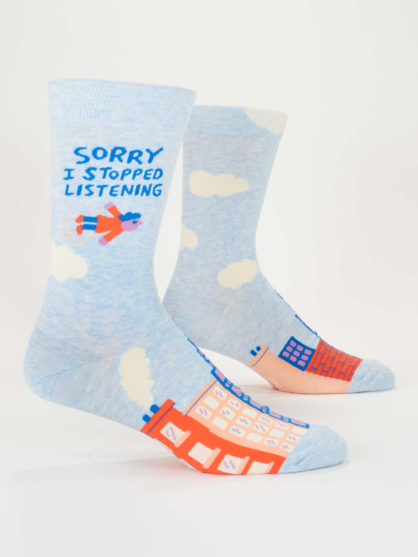 Blue Q Stopped Listening Men's Crew Socks