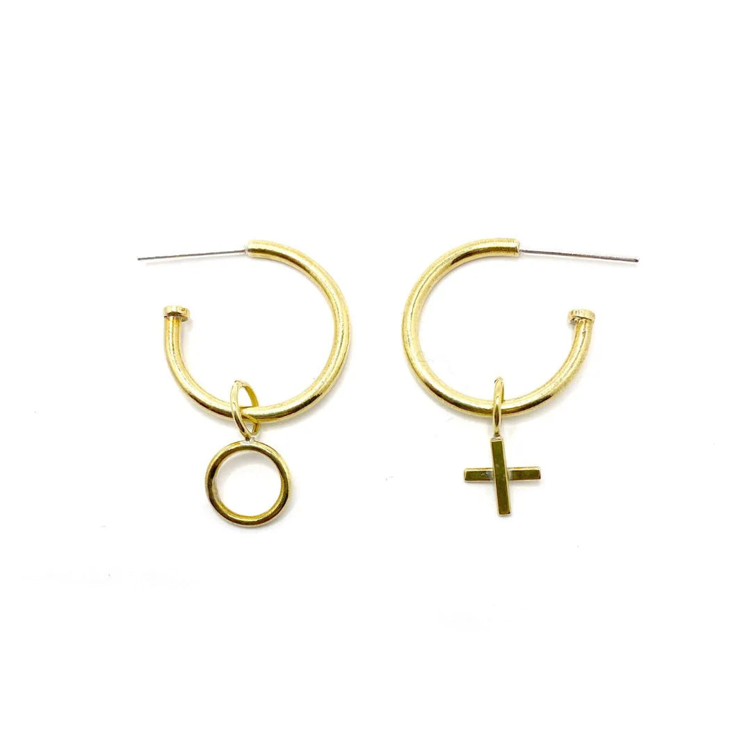 Purpose Jewellery Charm Hoop Earrings 2