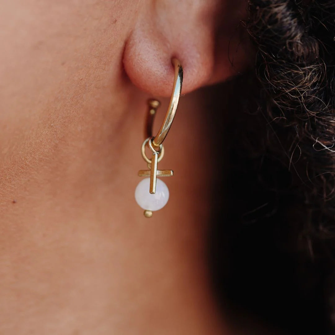 Purpose Jewellery Charm Hoop Earrings 6