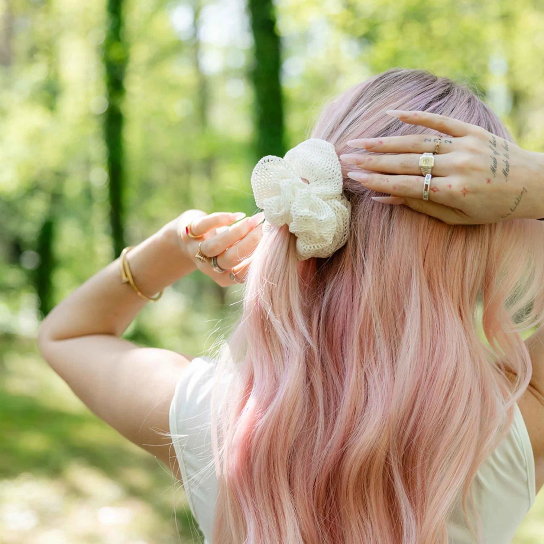 Honeycomb Scrunchie lifestyle