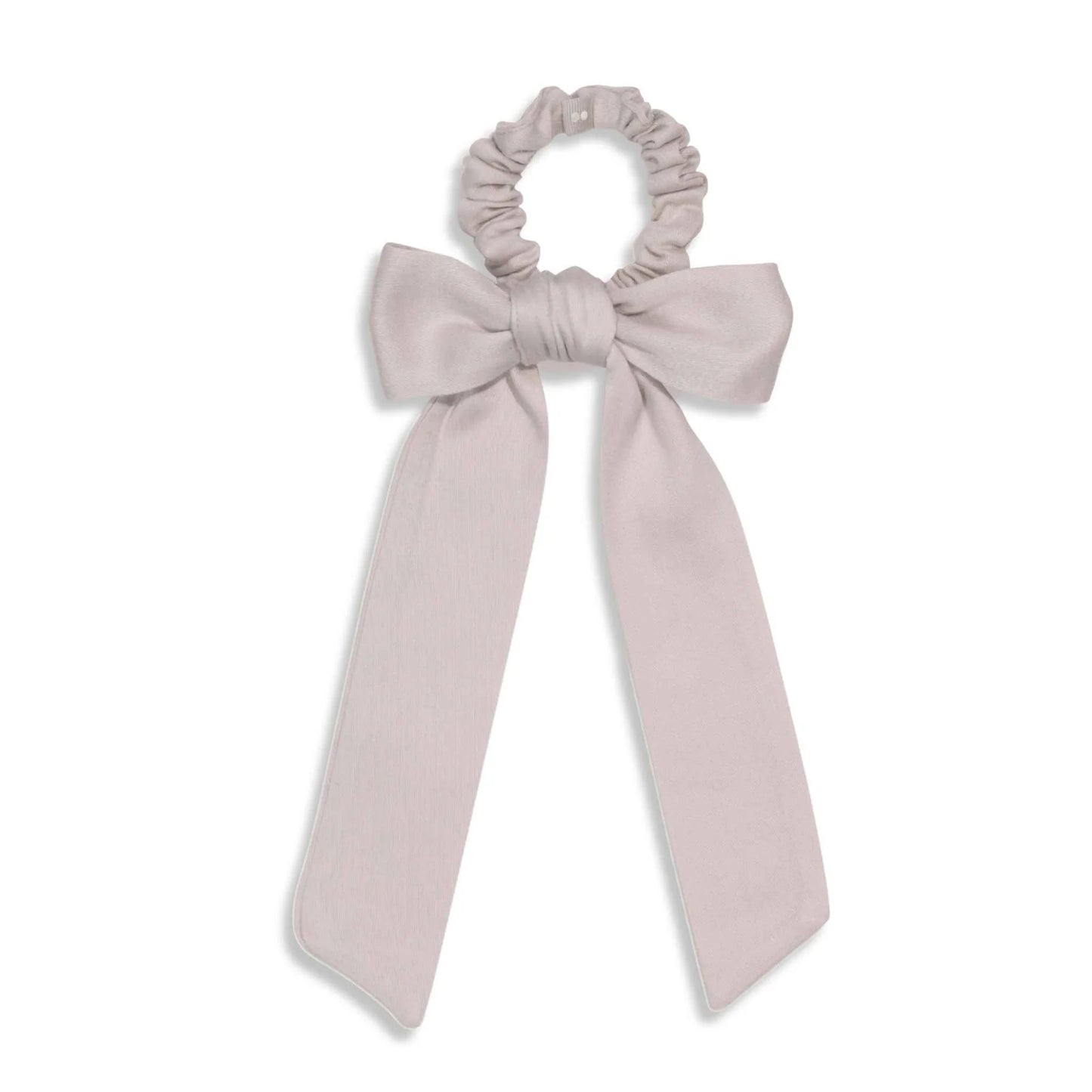 Pumice Stone Satin Bow Scrunchie