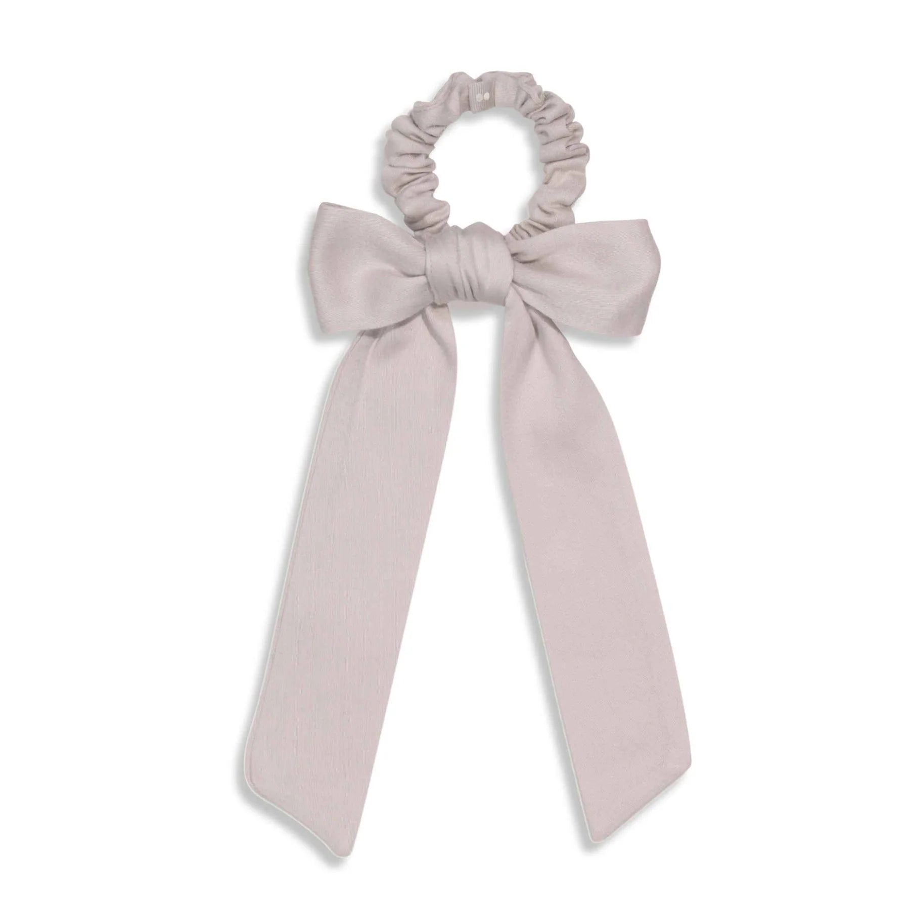 Pumice Stone Satin Bow Scrunchie