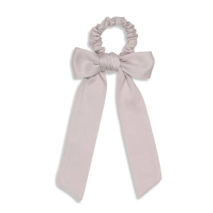 Pumice Stone Satin Bow Scrunchie