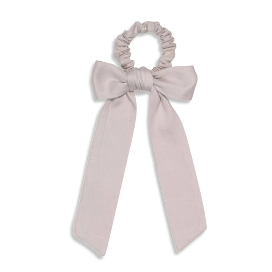 Pumice Stone Satin Bow Scrunchie