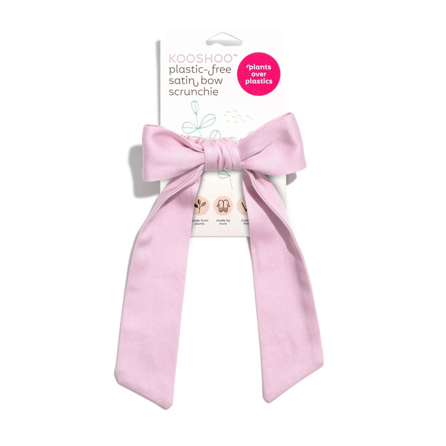 KOOSHOO Plastic Free Satin Bow Scrunchies