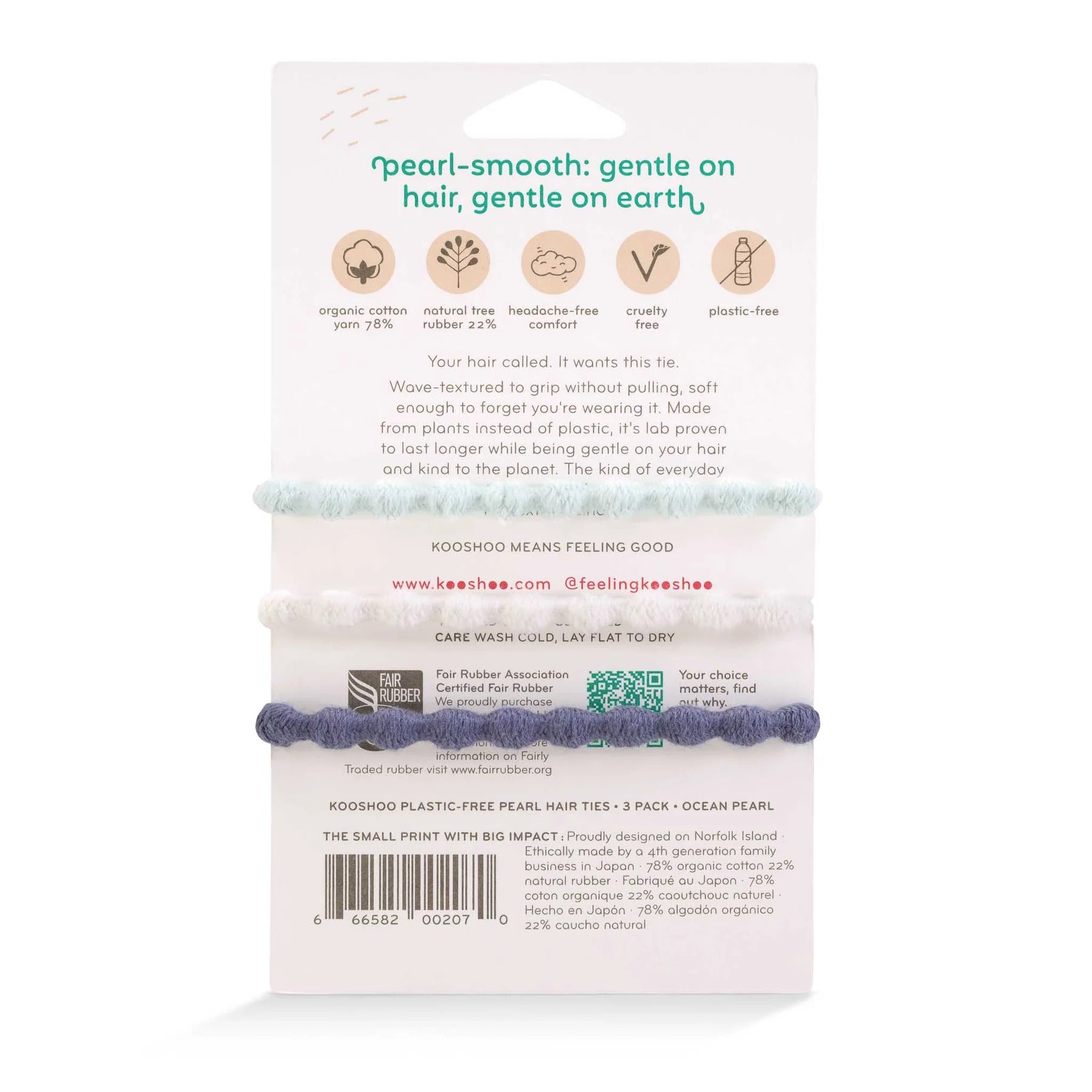 Plastic Free Pearl Hair Ties