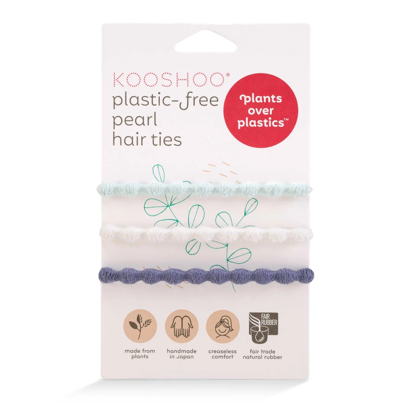 KOOSHOO Plastic Free Pearl Hair Ties