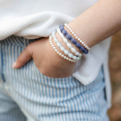 Pearl Hair Ties on wrist