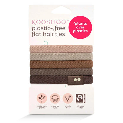 Flat Hair Ties Earth Tints