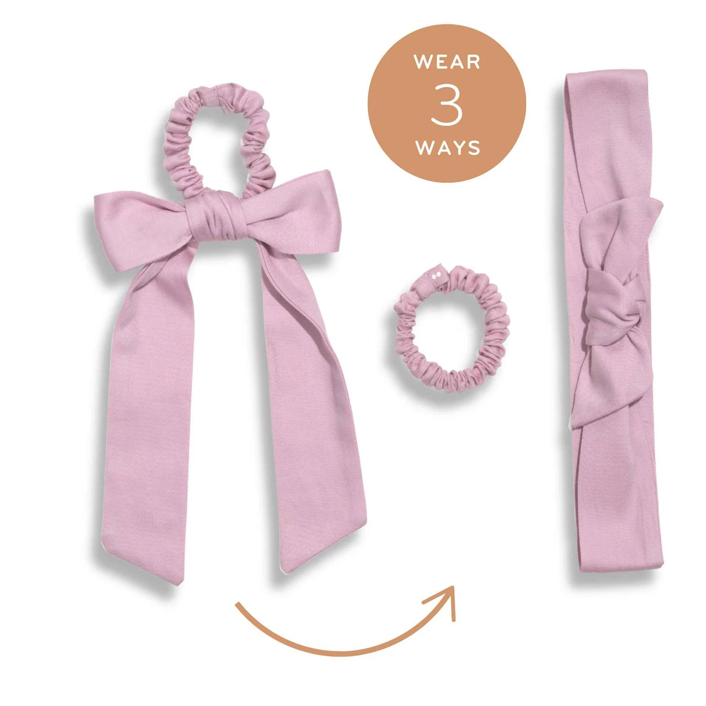KOOSHOO Plastic Free Satin Bow Scrunchies