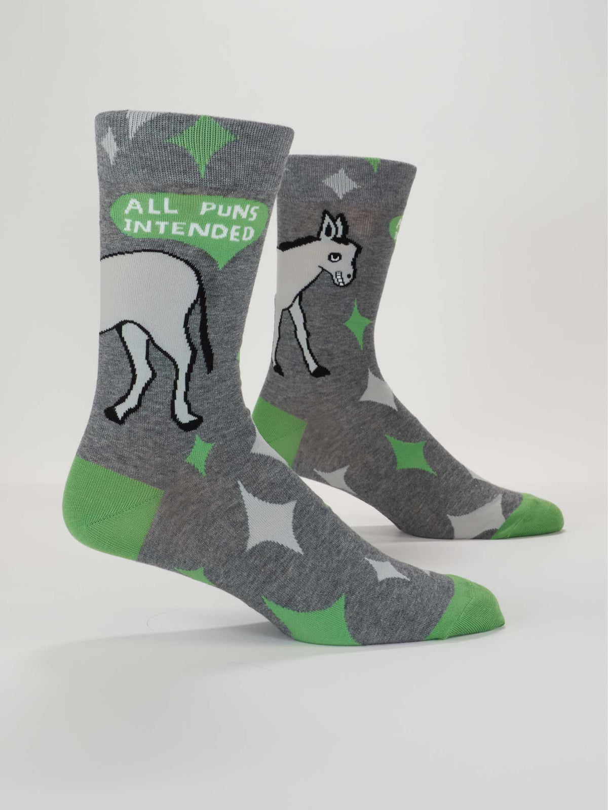 Blue Q All Puns Intended Men's Crew Socks