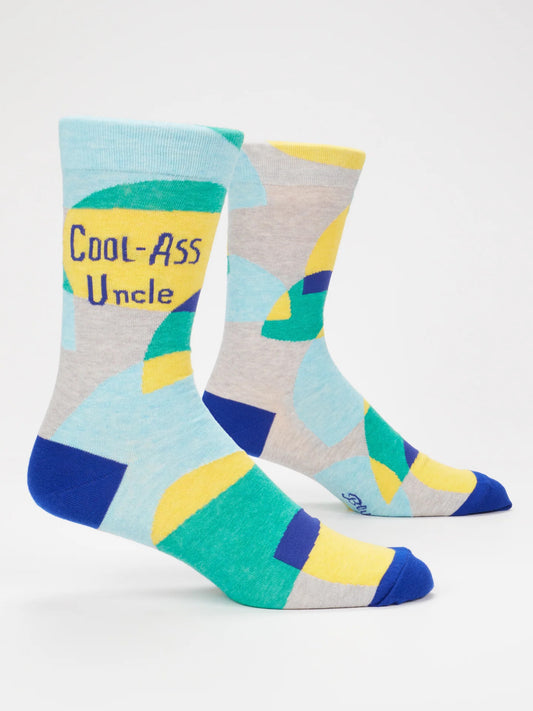Blue Q Cool Ass Uncle Men's Crew Socks