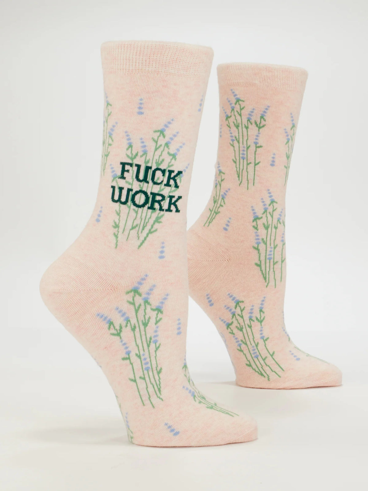 Blue Q Fuck Work Crew Socks