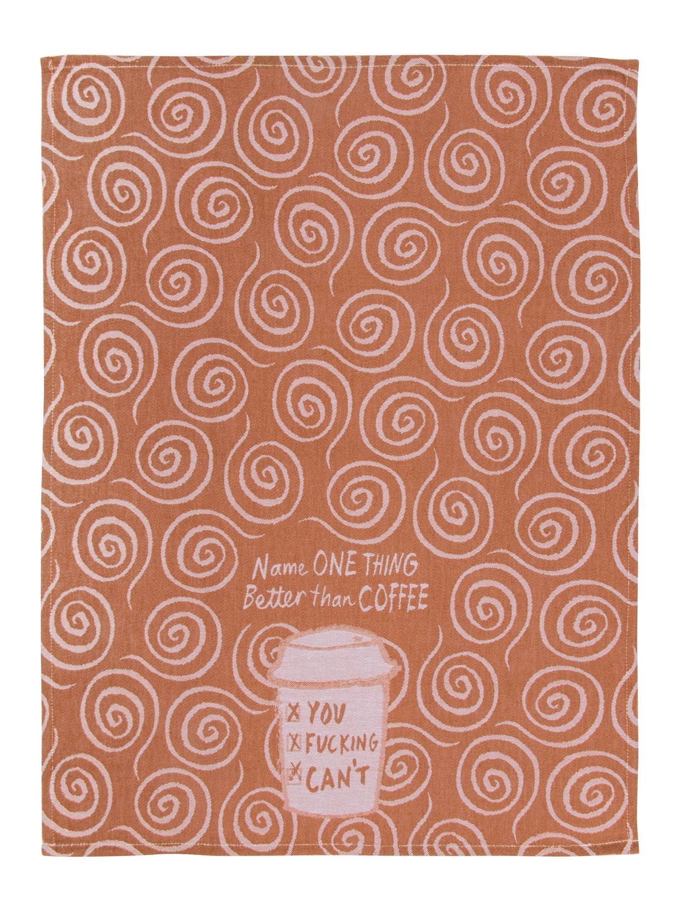 Blue Q Name One Thing Better Than Coffee Tea Towel