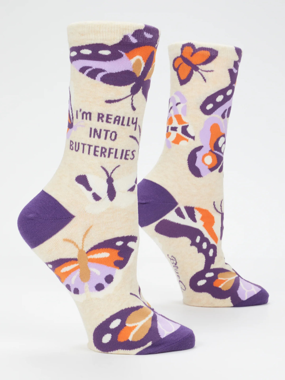 Blue Q Really Into Butterflies Crew Socks