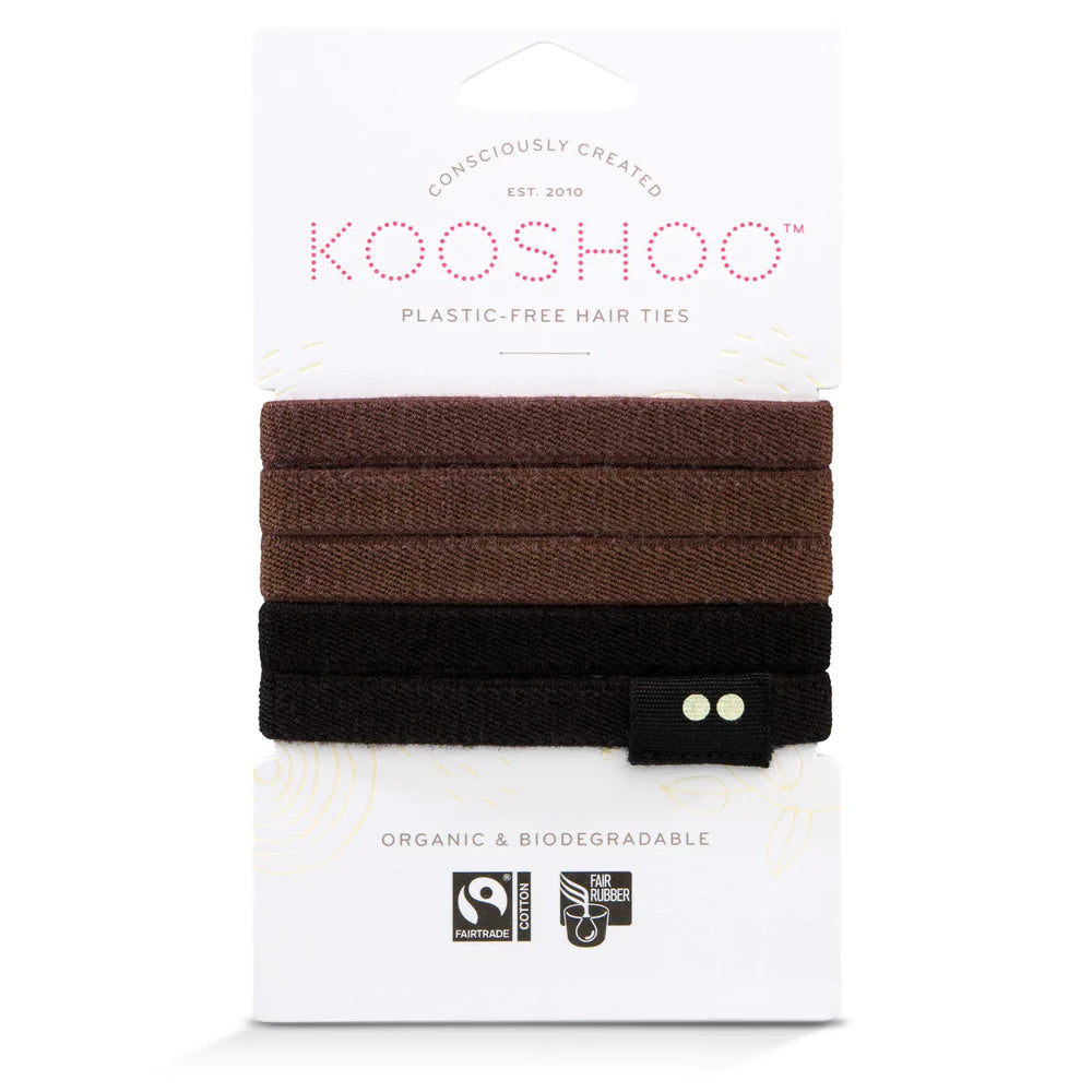 KOOSHOO Flat Hair Tie Brown/Black