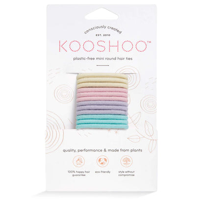 KOOSHOO Mini Round Hair Ties Pastel Blooms