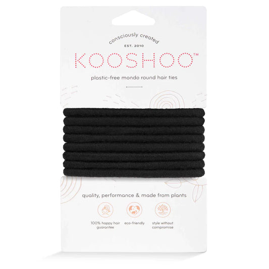 KOOSHOO Round Hair Ties Black