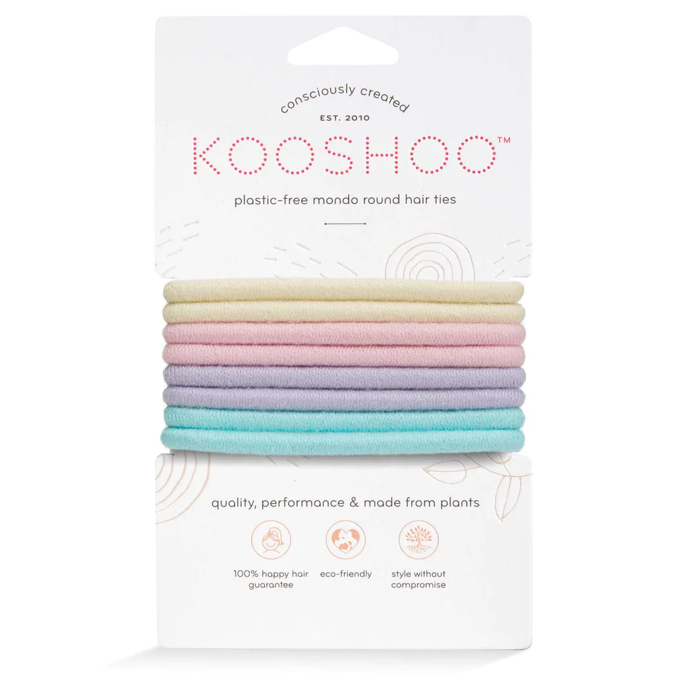 KOOSHOO Round Hair Ties Pastel Blooms