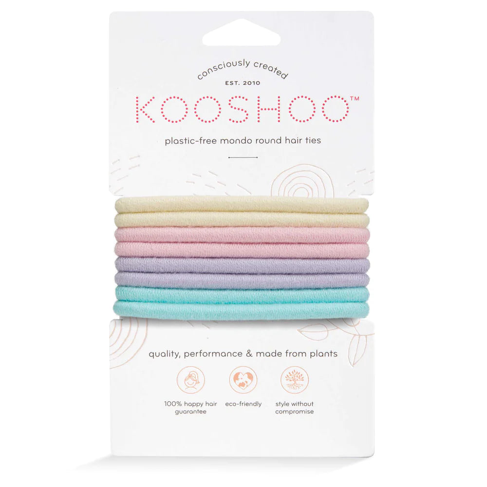 KOOSHOO Round Hair Ties Pastel Blooms