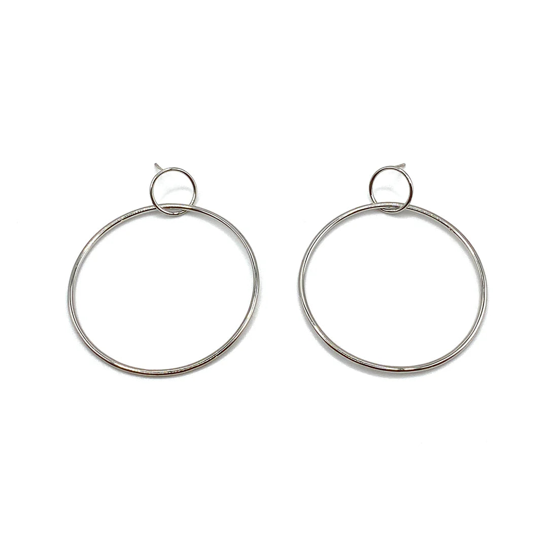 Purpose Jewellery Lustre Hoop Earrings Silver tone