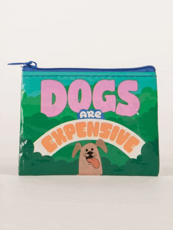 TVS Blue Q Dogs Are Expensive Coin Purse