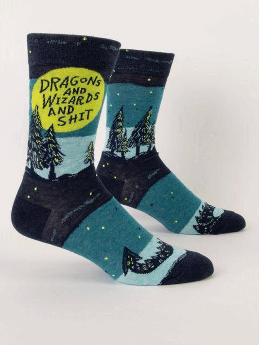 TVS Blue Q Dragons And Wizards Mens Socks
