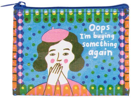 TVS Blue Q Oops I'm Buying Something Again Coin Purse