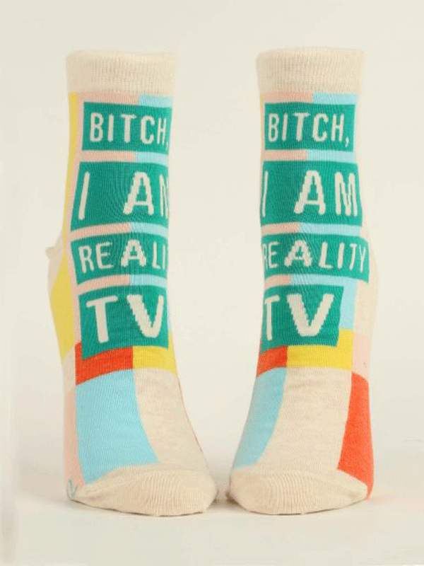 Blue Q  Bitch I Am Reality TV Ankle Socks - - The V-Spot