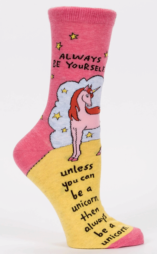 Always Be A Unicorn Crew Socks by Blue Q