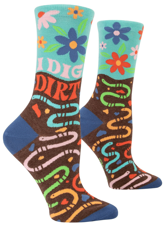 Blue Q I Dig Dirt Crew Socks