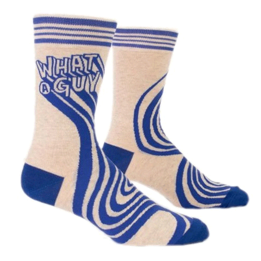 Blue Q What A Guy Men's Crew Socks