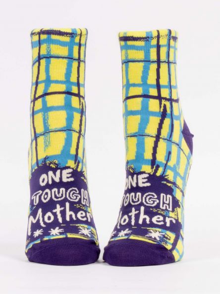 The V Spot _One Tough Mother Ankle Socks_Blue Q