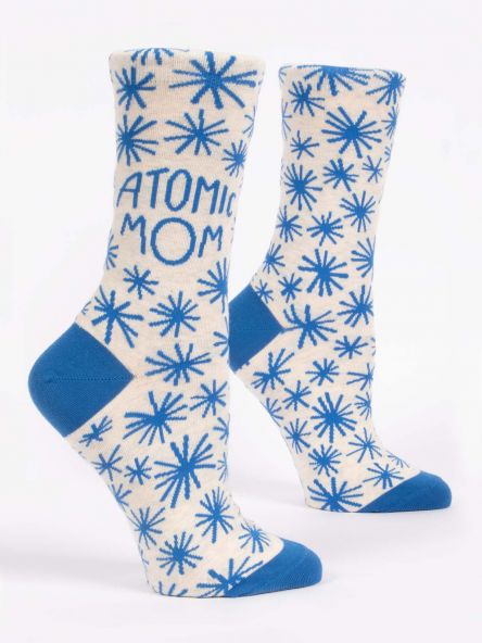 The V Spot_Atomic Mum Crew Socks_Blue Q