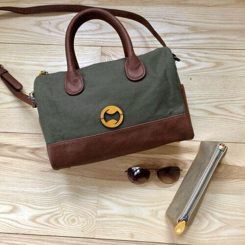 Heights Shoulder Bag Indigo and Gunmetal by Canopy Verde